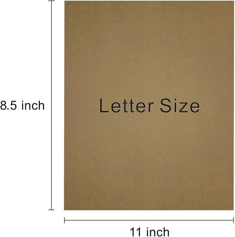 COLOANDUS Extra Heavyweight Brown Kraft Cardstock 50 Sheets 130 lb Cover 350gsm (17pt), 8.5 x 11 Inches for Arts and Craft, Drawing, DIY Projects - Image 2